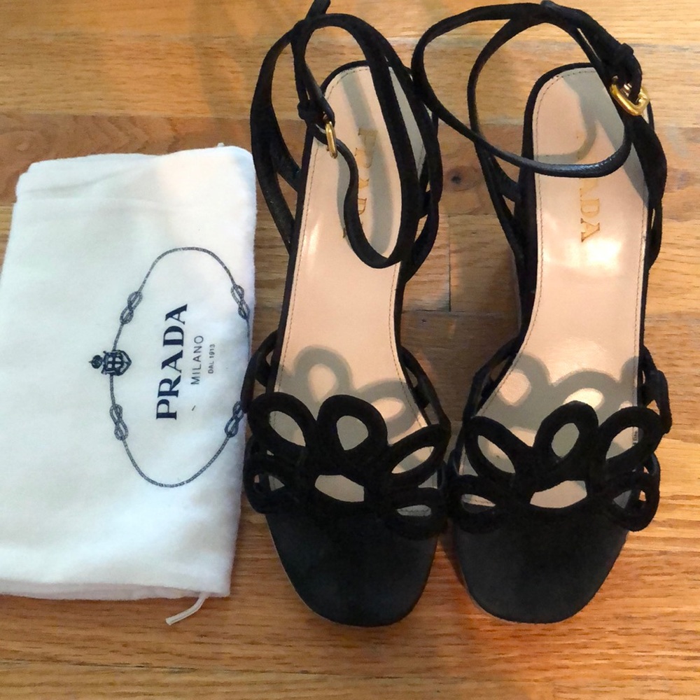 Black Prada wedges